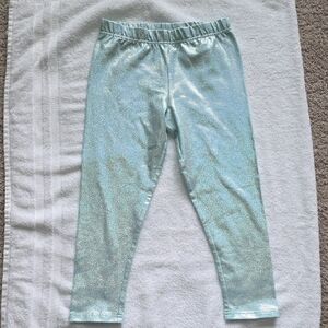 Shimmering Blue Kids Capri Leggings